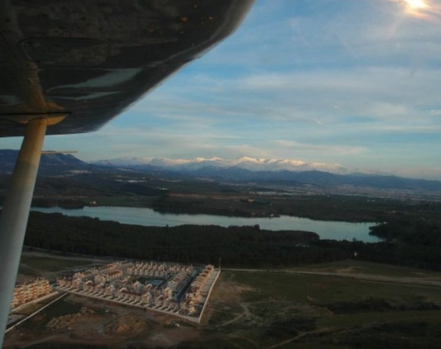 El lago desde el plano